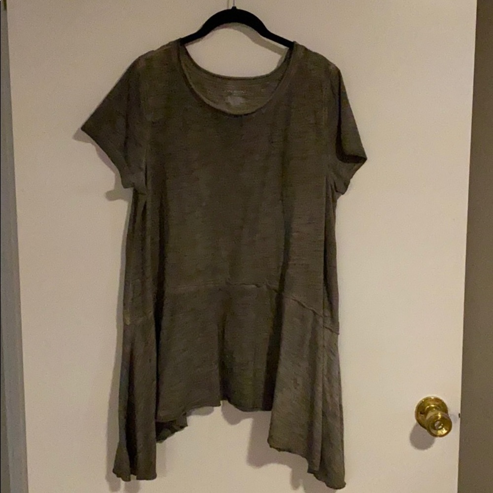 Shark Bite Olive Tee